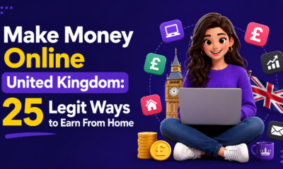 Make money online in the United Kingdom using legitimate work from home methods